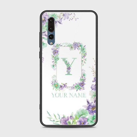 Huawei P20 Pro Cover - Personalized Alphabet Series Series - HQ Ultra Shine Premium Infinity Glass Soft Silicon Borders Case