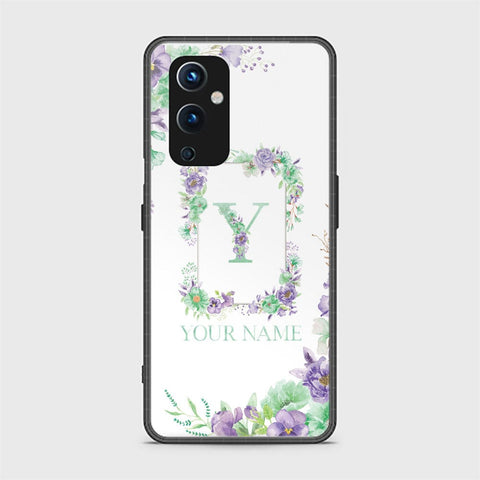 OnePlus 9 Cover - Personalized Alphabet Series - HQ Ultra Shine Premium Infinity Glass Soft Silicon Borders Case