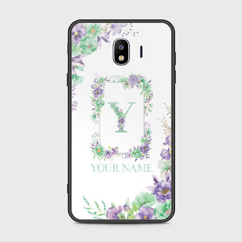 Samsung Galaxy J4 2018 Cover - Personalized Alphabet Series Series - HQ Ultra Shine Premium Infinity Glass Soft Silicon Borders Case