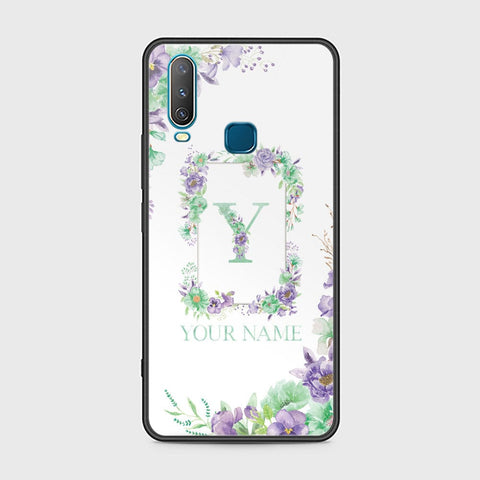 Vivo Y12 Cover - Personalized Alphabet Series Series - HQ Ultra Shine Premium Infinity Glass Soft Silicon Borders Case