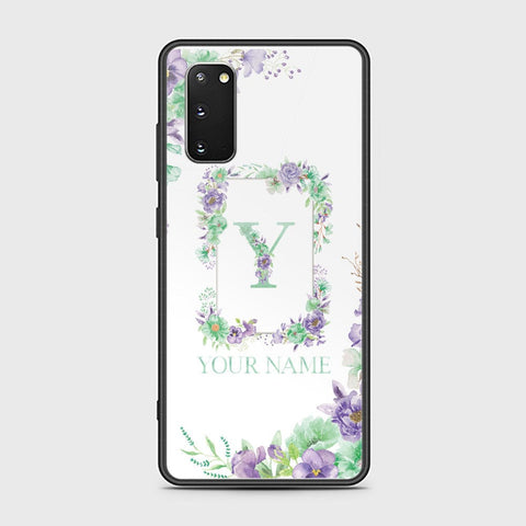 Samsung Galaxy S20 Plus Cover - Personalized Alphabet Series Series - HQ Ultra Shine Premium Infinity Glass Soft Silicon Borders Case