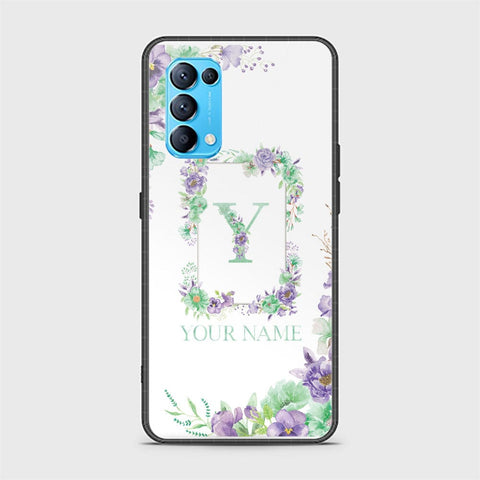 Oppo Find X3 Lite Cover - Personalized Alphabet Series - HQ Ultra Shine Premium Infinity Glass Soft Silicon Borders Case