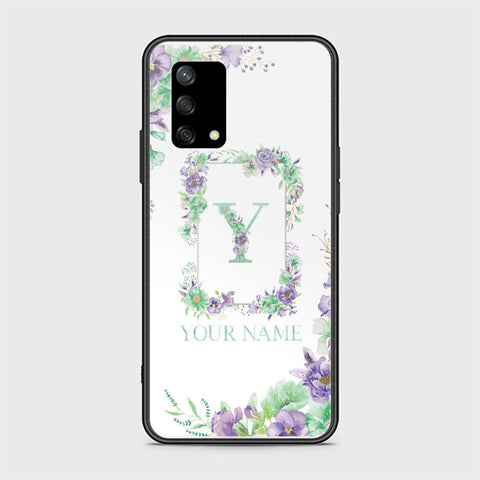 Oppo F19s Cover - Personalized Alphabet Series Series - HQ Ultra Shine Premium Infinity Glass Soft Silicon Borders Case