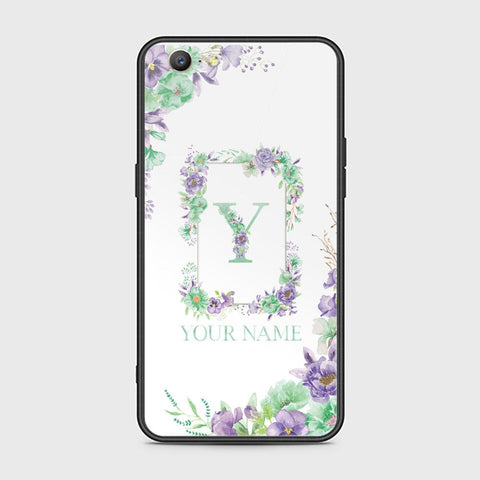 Oppo A39 Cover - Personalized Alphabet Series Series - HQ Ultra Shine Premium Infinity Glass Soft Silicon Borders Case