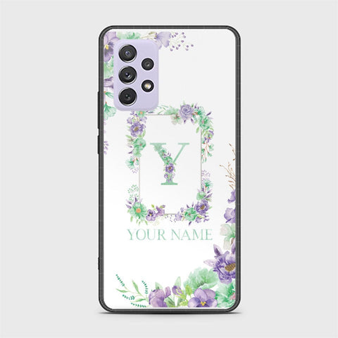 Samsung Galaxy A72 Cover - Personalized Alphabet Series - HQ Ultra Shine Premium Infinity Glass Soft Silicon Borders Case