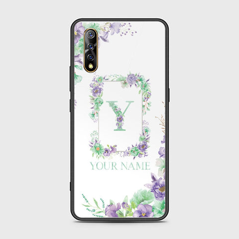 Vivo S1 Cover - Personalized Alphabet Series Series - HQ Ultra Shine Premium Infinity Glass Soft Silicon Borders Case