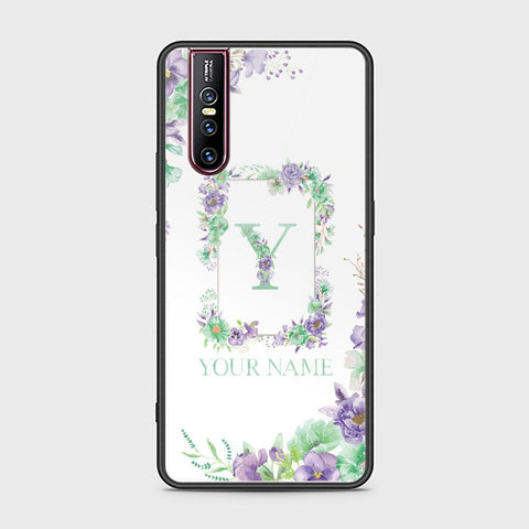 Vivo V15 Pro Cover - Personalized Alphabet Series Series - HQ Ultra Shine Premium Infinity Glass Soft Silicon Borders Case