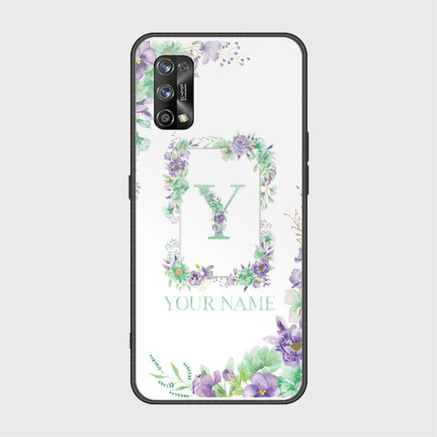 Realme 7 Pro Cover - Personalized Alphabet Series - HQ Ultra Shine Premium Infinity Glass Soft Silicon Borders Case