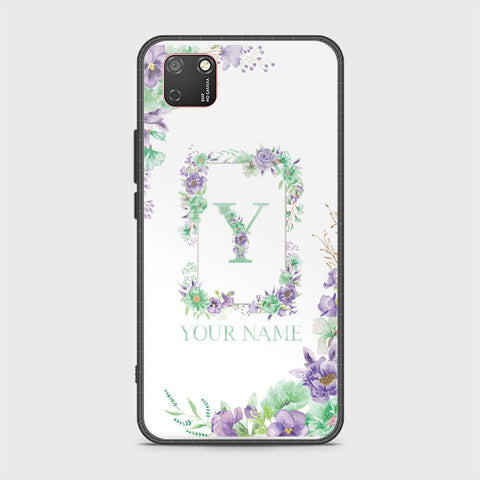 Huawei Y7p Cover - Personalized Alphabet Series - HQ Ultra Shine Premium Infinity Glass Soft Silicon Borders Case