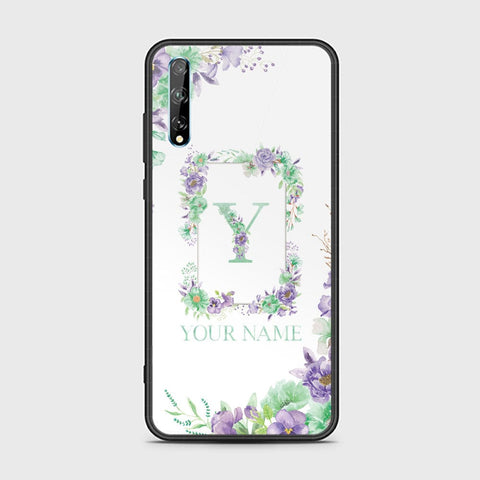 Huawei Y8p Cover - Personalized Alphabet Series - HQ Ultra Shine Premium Infinity Glass Soft Silicon Borders Case