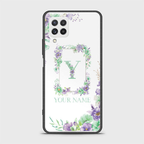 Samsung Galaxy A22 Cover - Personalized Alphabet Series - HQ Ultra Shine Premium Infinity Glass Soft Silicon Borders Case