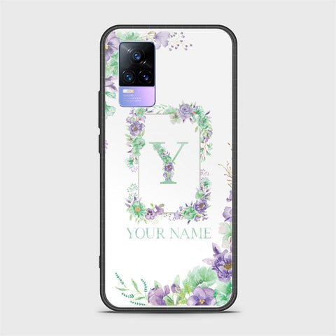 Vivo V21e Cover - Personalized Alphabet Series - HQ Ultra Shine Premium Infinity Glass Soft Silicon Borders Case