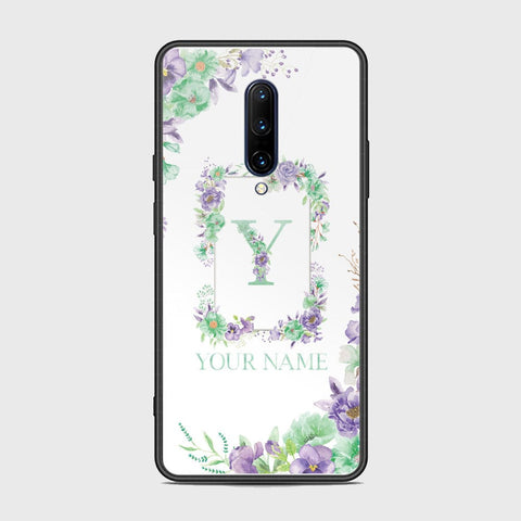 OnePlus 7 Pro Cover - Personalized Alphabet Series - HQ Ultra Shine Premium Infinity Glass Soft Silicon Borders Case