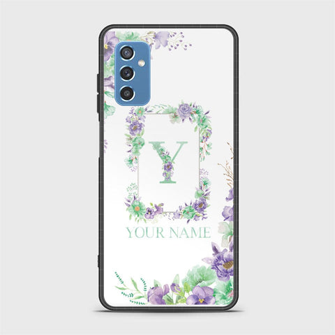 Samsung Galaxy M52 5G Cover - Personalized Alphabet Series - HQ Ultra Shine Premium Infinity Glass Soft Silicon Borders Case