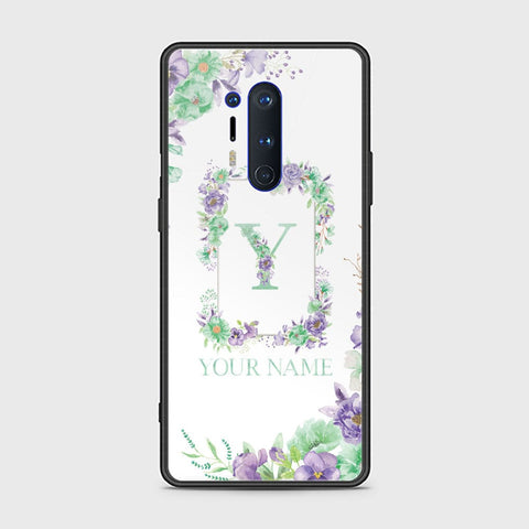 OnePlus 8 Pro Cover - Personalized Alphabet Series - HQ Ultra Shine Premium Infinity Glass Soft Silicon Borders Case