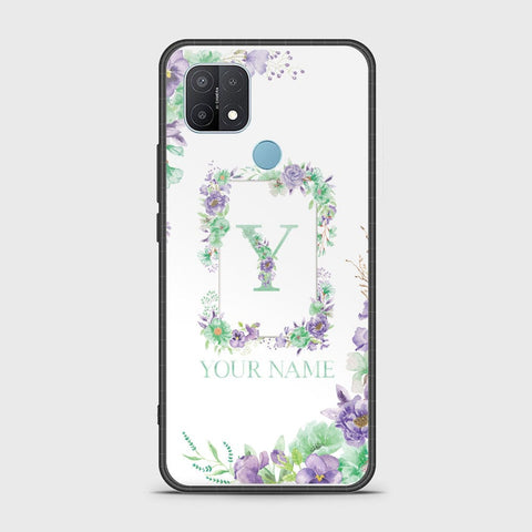 Oppo A15 Cover - Personalized Alphabet Series - HQ Ultra Shine Premium Infinity Glass Soft Silicon Borders Case