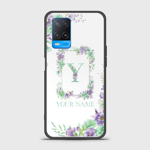 Oppo A54 4G Cover - Personalized Alphabet Series Series - HQ Ultra Shine Premium Infinity Glass Soft Silicon Borders Case