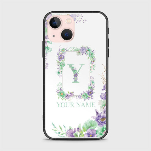 iPhone 14 Plus Cover - Personalized Alphabet Series Series - HQ Ultra Shine Premium Infinity Glass Soft Silicon Borders Case