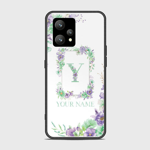 Realme 9 4G Cover - Personalized Alphabet Series Series - HQ Ultra Shine Premium Infinity Glass Soft Silicon Borders Case