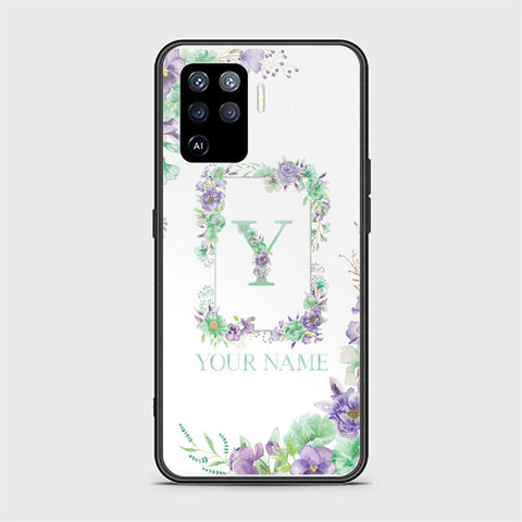 Oppo A94 Cover - Personalized Alphabet Series - HQ Ultra Shine Premium Infinity Glass Soft Silicon Borders Case