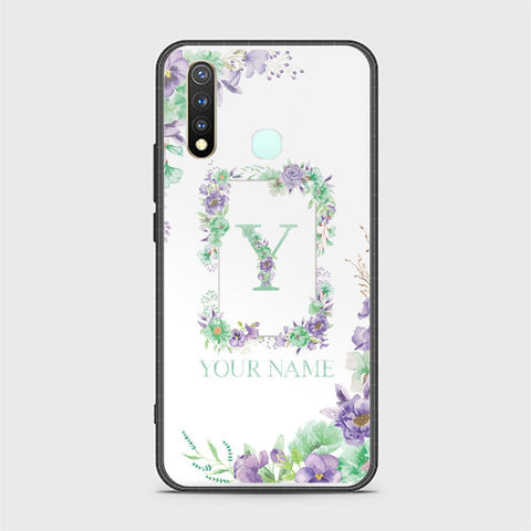 Vivo Y19 Cover - Personalized Alphabet Series - HQ Ultra Shine Premium Infinity Glass Soft Silicon Borders Case