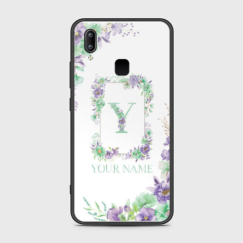 Vivo Y95 Cover - Personalized Alphabet Series - HQ Ultra Shine Premium Infinity Glass Soft Silicon Borders Case