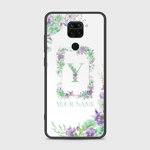 Xiaomi Redmi Note 9 Cover - Personalized Alphabet Series - HQ Ultra Shine Premium Infinity Glass Soft Silicon Borders Case