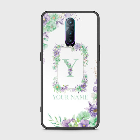 OPPO R17 Pro Cover - Personalized Alphabet Series - HQ Ultra Shine Premium Infinity Glass Soft Silicon Borders Case