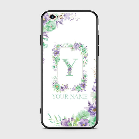 iPhone 6s Plus / 6 Plus Cover - Personalized Alphabet Series - HQ Ultra Shine Premium Infinity Glass Soft Silicon Borders Case