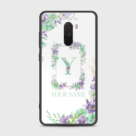 Xiaomi Pocophone F1 Cover - Personalized Alphabet Series - HQ Ultra Shine Premium Infinity Glass Soft Silicon Borders Case