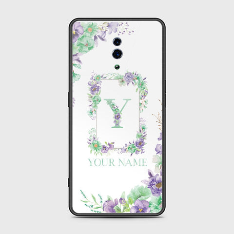 Oppo Reno Cover - Personalized Alphabet Series Series - HQ Ultra Shine Premium Infinity Glass Soft Silicon Borders Case