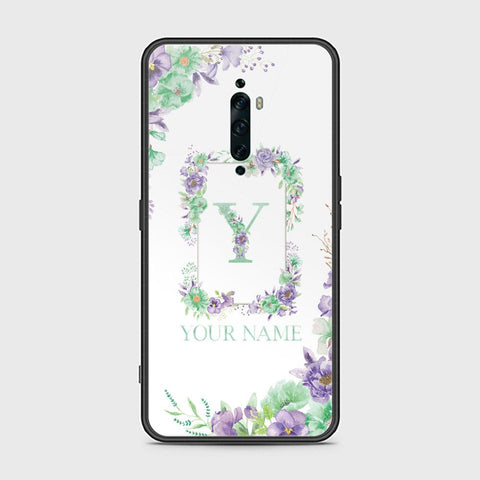 Oppo Reno 2Z Cover - Personalized Alphabet Series Series - HQ Ultra Shine Premium Infinity Glass Soft Silicon Borders Case