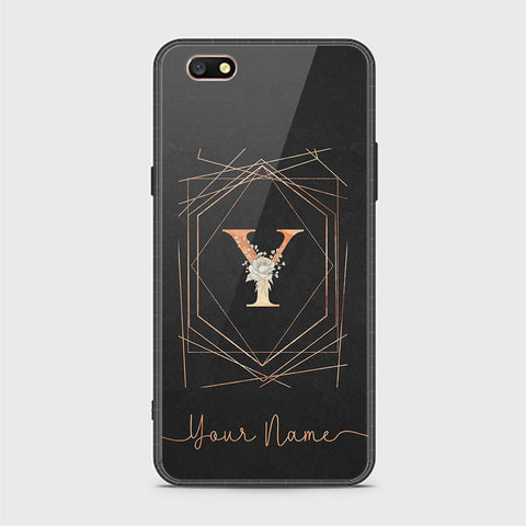 Oppo A77 Cover - Personalized Alphabet Series Series - HQ Ultra Shine Premium Infinity Glass Soft Silicon Borders Case