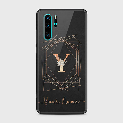 Huawei P30 Pro Cover - Personalized Alphabet Series Series - HQ Ultra Shine Premium Infinity Glass Soft Silicon Borders Case