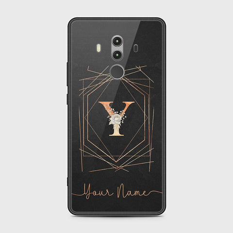 Huawei Mate 10 Pro Cover - Personalized Alphabet Series Series - HQ Ultra Shine Premium Infinity Glass Soft Silicon Borders Case