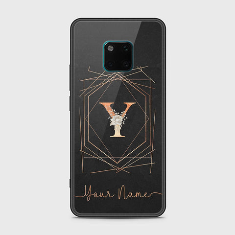 Huawei Mate 20 Pro Cover - Personalized Alphabet Series Series - HQ Ultra Shine Premium Infinity Glass Soft Silicon Borders Case