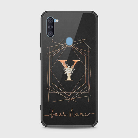 Samsung Galaxy M11 Cover - Personalized Alphabet Series Series - HQ Ultra Shine Premium Infinity Glass Soft Silicon Borders Case