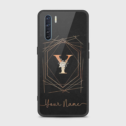 Oppo A91 Cover - Personalized Alphabet Series Series - HQ Ultra Shine Premium Infinity Glass Soft Silicon Borders Case