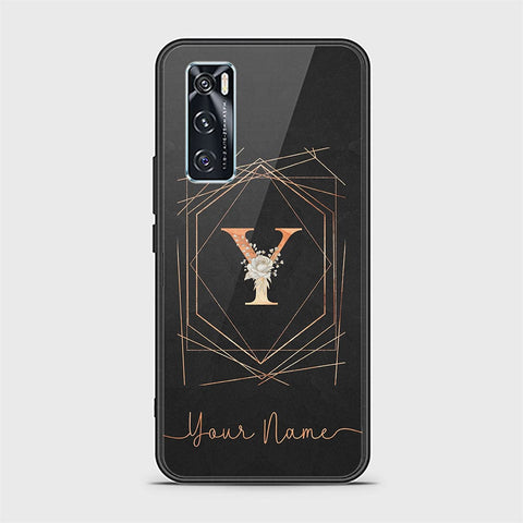 Vivo V20 SE Cover - Personalized Alphabet Series Series - HQ Ultra Shine Premium Infinity Glass Soft Silicon Borders Case