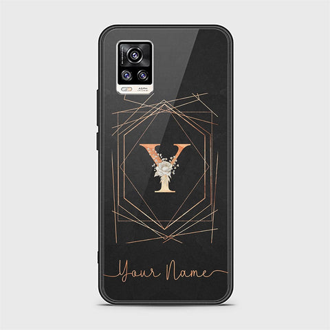 Vivo V20 Cover - Personalized Alphabet Series Series - HQ Ultra Shine Premium Infinity Glass Soft Silicon Borders Case