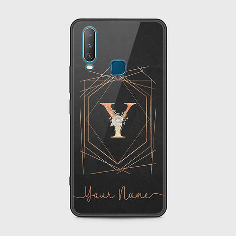 Vivo Y12 Cover - Personalized Alphabet Series Series - HQ Ultra Shine Premium Infinity Glass Soft Silicon Borders Case