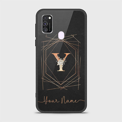 Samsung Galaxy M30s Cover - Personalized Alphabet Series Series - HQ Ultra Shine Premium Infinity Glass Soft Silicon Borders Case