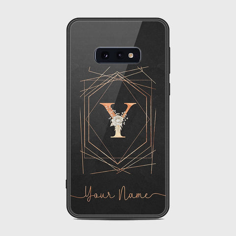 Samsung Galaxy S10e Cover - Personalized Alphabet Series Series - HQ Ultra Shine Premium Infinity Glass Soft Silicon Borders Case