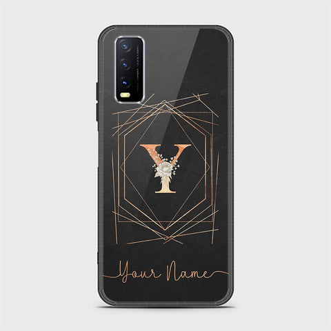 Vivo Y20i Cover - Personalized Alphabet Series - HQ Ultra Shine Premium Infinity Glass Soft Silicon Borders Case
