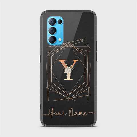 Oppo Find X3 Lite Cover - Personalized Alphabet Series - HQ Ultra Shine Premium Infinity Glass Soft Silicon Borders Case