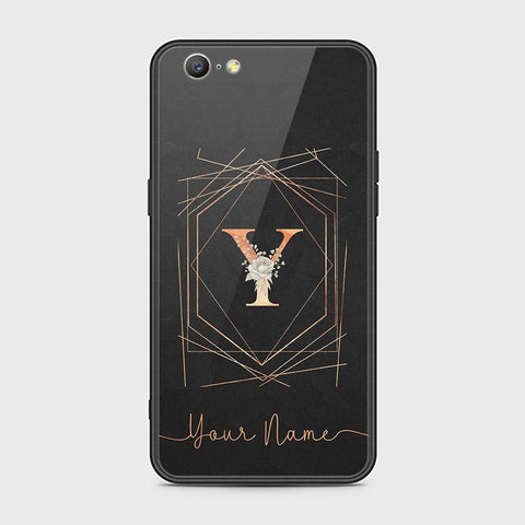 Oppo A39 Cover - Personalized Alphabet Series Series - HQ Ultra Shine Premium Infinity Glass Soft Silicon Borders Case