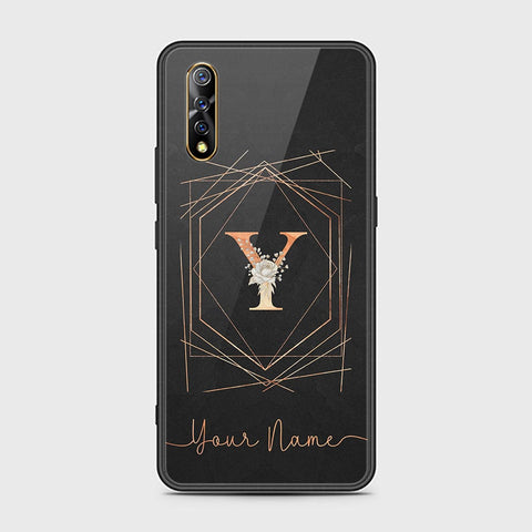 Vivo S1 Cover - Personalized Alphabet Series Series - HQ Ultra Shine Premium Infinity Glass Soft Silicon Borders Case