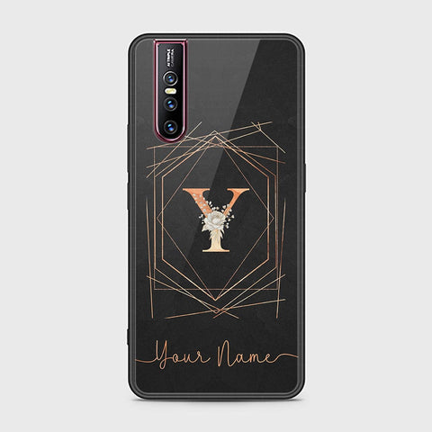 Vivo V15 Pro Cover - Personalized Alphabet Series Series - HQ Ultra Shine Premium Infinity Glass Soft Silicon Borders Case