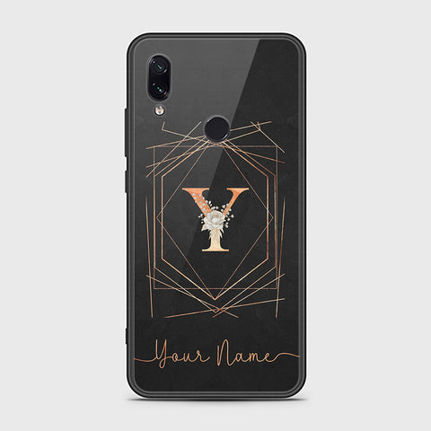 Xiaomi Redmi Note 7 Cover - Personalized Alphabet Series - HQ Ultra Shine Premium Infinity Glass Soft Silicon Borders Case