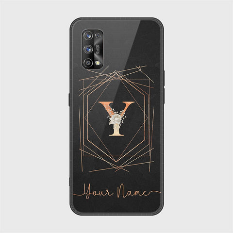 Realme 7 Pro Cover - Personalized Alphabet Series - HQ Ultra Shine Premium Infinity Glass Soft Silicon Borders Case